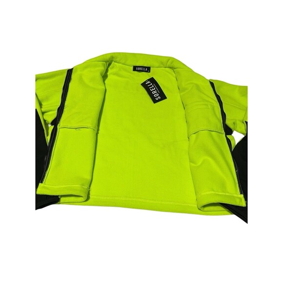 NWT SORELLA Women’s Medium Athletic‎ Fleece Full Zip Jacket Yellow/Black #K10-1 - Picture 3 of 11